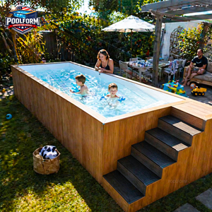 100% Customized Design Modern Villa Backyard Above Ground Pool Shell Prefabricated Luxury Fiberglass Swimming Pool - Product Image 2
