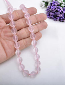 ลูกปัดโรสควอตซ์ธรรมชาติจากแอฟริกา รูปทรงบิดเกลียว สำหรับทำเครื่องประดับอัญมณ์ชั้นดี - Product Image 2