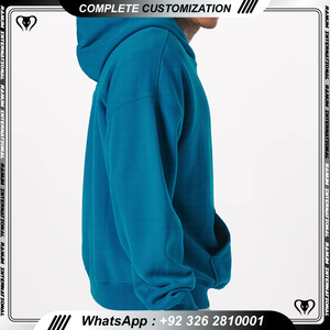 Fabricants de sweat à capuche personnalisé lourd 500 g/m² à épaules tombantes Sweat à capuche vierge 100% coton surdimensionné de haute qualité - Product Image 5