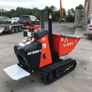 Livraison gratuite, certifié CE EPA, mini-dumper sur chenilles Kubota KC7OVHD-4, mini-transporteur sur chenilles, mini-dumper hydraulique à basculement - Product Image 1