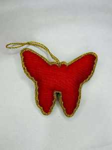 La mejor calidad de la India forma cuadrada Color rojo Zari bordado hecho a mano personalización árbol de Navidad decoración adornos más - Product Image 2