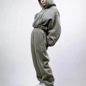 Ensemble de survêtement en velours personnalisé pour femmes, tenue de streetwear tendance, vêtements de sport à fermeture éclair pour femmes - Product Image 6