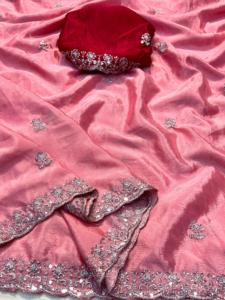 Tela Sari de corte de 6,30 metros de la mejor calidad para niñas fabricada a un excelente precio de 6,30 - Product Image 4