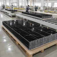 Panneau mural en PVC marbré noir et blanc, imperméable, revêtement décoratif intérieur