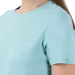 2024 O-cou coton T-Shirts pour femmes de haute qualité pakistanais été décontracté impression conception surdimensionné Simple avant Logo coréen solide - Product Image 5