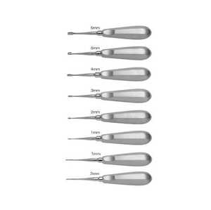 Juego de elevador dental con alas veterinarias de alta calidad de 6 puntas rectas con mango rechoncho Instrumentos de extracción de acero inoxidable - Product Image 2