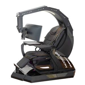 IMPERATOR GM-520 GIMI Gaming-Cockpit-Sessel, Zero-Gravity-Arbeitsplatzsessel mit Liegefunktion, Geeignet für Fünf Monitore, Neigbares Rig, VR - Product Image 1