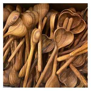 Juego de cocina de cuchara de madera de Vietnam hecho de material natural Utensilios ecológicos y seguros para revolver y servicio de alimentos - Product Image 4