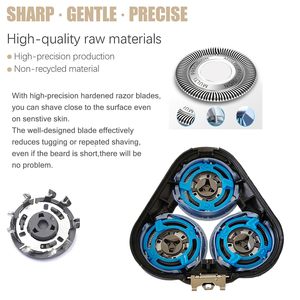 Cabezal de Repuesto de Triple Cuchilla Compatible con las Afeitadoras Eléctricas Serie 6000 y 5000, Cuchilla Doble para Afeitar la Cara - Product Image 1