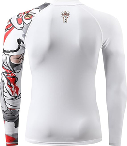 oem unisex long sleeve rash guard bulk order surf <b>swimming</b> <b>shirt</b> stretch spandex fabric moisture control fast shipping service - Product Image 4