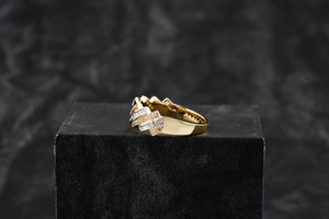 Anillo de lujo para hombre, estilo Hip Hop a la moda con diamante completo, 10K, 14K, 18K, oro VVS, alfabeto redondeado cultivado en laboratorio, regalo perfecto - Product Image 2
