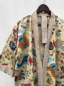 Kimono de Algodón con Estampado Floral para Mujer, Estilo Bohemio, Vestido de Novia, Venta al por Mayor al Mejor Precio - Product Image 3