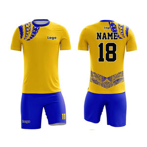 ชุดกีฬาฟุตบอลโพลีเอสเตอร์ระบายอากาศชุดเสื้อเจอร์ซี่โพลีเอสเตอร์100% ออกแบบและโลโก้ได้ตามต้องการ - Product Image 5