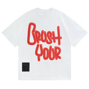 Camiseta de Lujo Unisex de Alta Calidad con Logotipo Personalizado, Talla Grande, 180g, 100% Algodón, 3D - Product Image 4