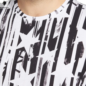 เสื้อยืดผ้าฝ้าย100% สำหรับผู้ชายระบายอากาศคอกลมสไตล์ฮิปฮอปเทคนิคการย้อมสีพื้นแบบเรียบ - Product Image 5