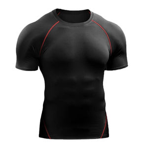 Men's Slim Fit Knitted <b>Compression</b> <b>Shirt</b> Workout MMA BJJ Rash Guard Sporty Quick Dry Breathable Fitness Bodybuilding Print - Product Image 1