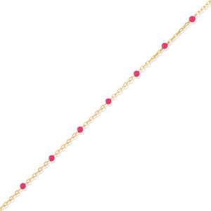 Pulsera de Cadena de Plata de Ley 925 con Diseño de Esmalte Rosa, Hecha a Mano en Turquía, Moderna para Mujer, Ideal para Regalo de Boda o Fiesta - Product Image 2