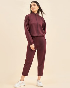 Ensemble de survêtement à capuche pour femmes, sweat-shirt en polaire doux et pantalon droit, tenue confortable pour tous les jours, ensemble deux pièces - Product Image 1