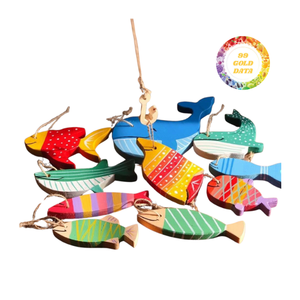 Figurine de poisson en bois naturel pour le style intérieur-Idéal pour les projets de décoration de cadeaux, de maison ou de villégiature - Product Image 3