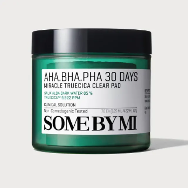 SOME BY MI AHA BHA PHA 30 Days Miracle Truecica Clear Pad Original Korean Soothing Face Toner Pads 70 Pads Korean Skincare