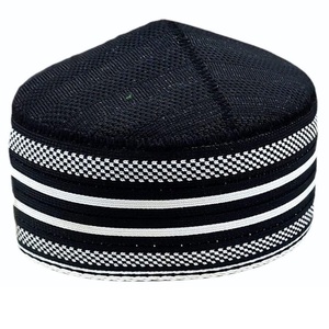 Gorra de oración transpirable, diseño OEM personalizado, cómodo, estirable, en blanco, Topi islámico para uso informal al aire libre - Product Image 1