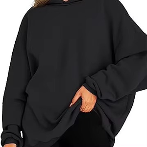 Couleur unie poids lourd femmes sweat à capuche logo personnalisé surdimensionné ample respirant pull pour les femmes automne à manches longues Hoodi - Product Image 4