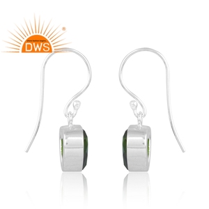 Tendance Design Argent Sterling Bio Chrome Diopside Doublet Quartz Boucles d'oreilles en pierres précieuses Fabricant de bijoux personnalisé - Product Image 4