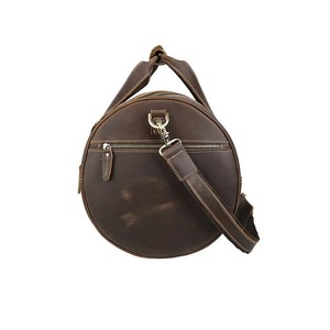 Sac fourre-tout en cuir vintage robuste première couche en cuir de vachette grande capacité Duffle pour voyage élégant Crossbody - Product Image 5