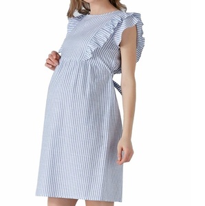 Robe de maternité décontractée sur mesure grande taille 2026 pour femmes enceintes – Robe longue respirante – Vente en gros de robes de maternité - Product Image 1