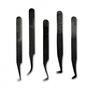 Pinzas de pestañas de volumen Puntas de fibra Injerto de pestañas Pinzas de agarre nano Pinzas de extensión de pestañas rusas profesionales de 90 45 grados - Product Image 3