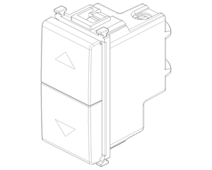 Interruptor Modular Vimar 10A de Doble Botón Pulsador Entrelazado Blanco 1P NO+NO IP20 250V para Persianas Enrollables y Estores Motorizados - Product Image 4