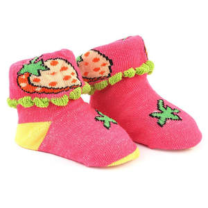 Newborn <b>Booties</b> - Dark Pink - Product Image 3