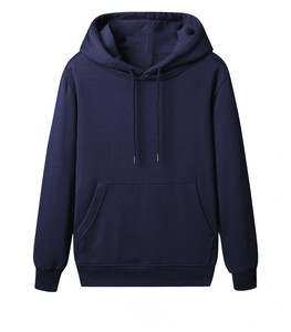 Pull à capuche en tissu léger de couleur bleue pour hommes, taille libre, disponible sur demande, design personnalisé, vente en gros - Product Image 5