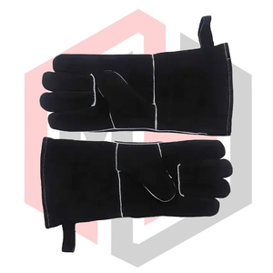 Guantes de Soldadura de Cuero Negro para Bomberos, Resistentes al Calor y al Fuego, Antiestáticos, para Soldadura MIG, TIG, Stick, Barbacoa, Parrilla, Chimenea, Resistentes a Desgarros, 11 oz - Product Image 6
