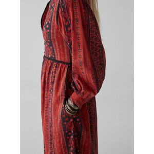 เดรสสไตล์โบฮีเมียน Dalida-Chez Castel แบบไร้สายรัดไหล่ เอวธรรมชาติ ระบายอากาศได้ดี ทรงเดรป ไซส์พลัส ไซส์ XS ความยาวคลุมเท้า ความยาวระดับเข่า สำหรับใส่พักผ่อนในวันสบายๆ - Product Image 4