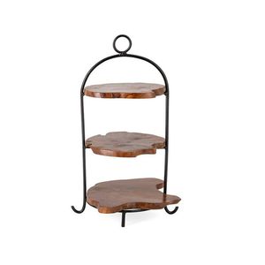 Black Galvanized 2 Tire Cake Stand with Handle <b>Cupcake</b> Stand Wedding Birthday Party Decoration Metal Cake Stand - Product Image 6