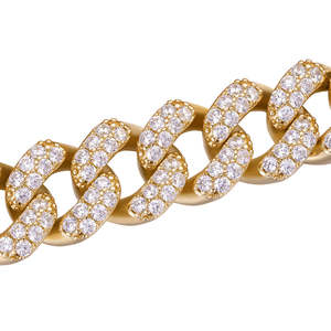 D Color Hombres Elegantes Moissanite corte redondo Hip Hop cadena elegante joyería de moda - Product Image 4