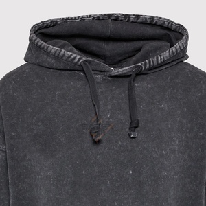 Sudaderas con Capucha Bordadas de Felpa Lavada al Ácido Unisex de Poliéster/Algodón de Alta Calidad al por Mayor OEM, Última Llegada, Casual de Invierno - Product Image 5