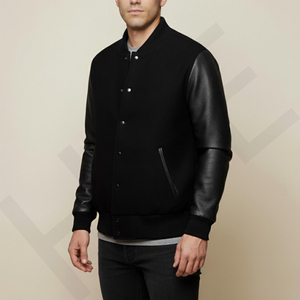 Chaqueta Universitaria para Hombre, Chaqueta de Mezcla de Lana - Product Image 4