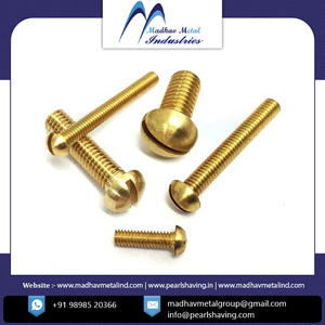 Tornillos ranurados moleteados de latón de tamaño personalizado Sistema de medición métrica estándar ISO para madera de proveedor indio - Product Image 2