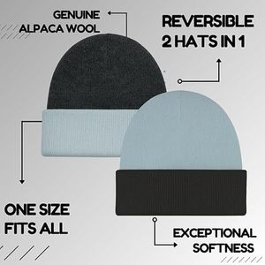 2025 New Design Wool/Cotton Breathable Waterproof Jacquard Hand Knitted Unisex Adult Beanie Hats OEM Service Wholesale Image - Product Image 3