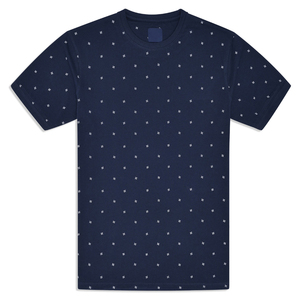 T-Shirt homme tricoté 100% coton de haute qualité imprimé marine col rond Logo personnalisable et écologique respirant Design décontracté - Product Image 1