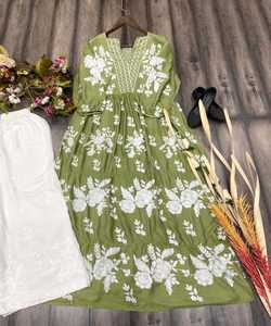 นวมคลุมหน้าสไตล์อินเดียปากีสถานพร้อมทําชุดผ้าฝ้ายผู้หญิงเย็บชุดผู้หญิงที่สง่างาม - Product Image 6