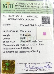 Certified Natural Unheated <b>Pink</b> Sapphire Faceted Rondelle Shape Beads Stone Beads - Product Image 5