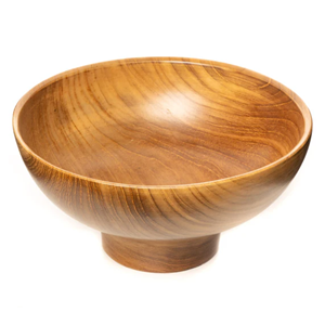 Bol à salade en bois exquis pour servir des salades, des fruits et des collations, vaisselle artisanale éco-responsable en gros provenant du Vietnam - Product Image 1