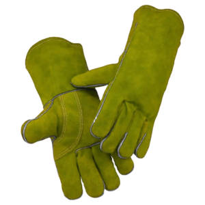 Gants en cuir de vachette robustes de haute qualité pour le soudage et le barbecue Équipement de protection individuelle de sécurité industrielle - Product Image 5