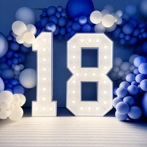 Lettres lumineuses géantes personnalisées de 4 pieds, numéro 18, imperméables pour extérieur, lettres de marquee, décoration de mariage, enseigne LED personnalisée pour entreprise - Product Image 1