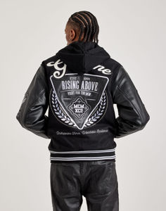 Best Quality Custom Embroidery Logo Baseball Letterman <b>Jacket</b> Man <b>Vintage</b> Black Leather Sleeve <b>Varsity</b> <b>Jacket</b> 2025 - Product Image 5