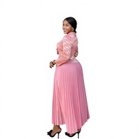 Robe pour femmes grandes tailles, robe plissée Miyake en polyester imprimé, fausse robe deux pièces décontractée