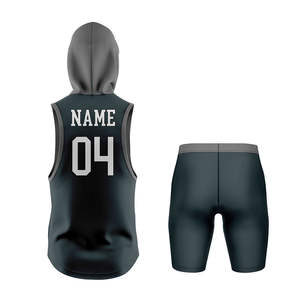 Ensemble d'uniformes de football américain 7v7 pour hommes à capuche, imprimés sur mesure, 100 % polyester, respirant et anti-humidité - Product Image 2